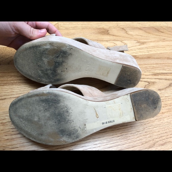 J. Crew Tan Suede Platform Sandals 8 - Picture 4 of 6
